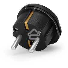 Адаптер-переходник Buro BU-PA01-B, 1 розетка, черный (пакет ПЭ)