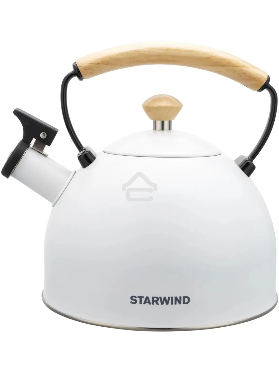Чайник для плиты металлический Starwind Chef Country 2.5л. белый (SW-CH1712)