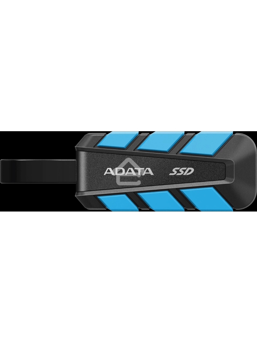 Внешний SSD ADATA SC740 чёрно-синий <SC740-500G-CBU> 500Gb (USB3.2 gen 2 type C, 1050/1000Mbs, 122x41x22mm, 40g, защита от падения, встроенный кабель)