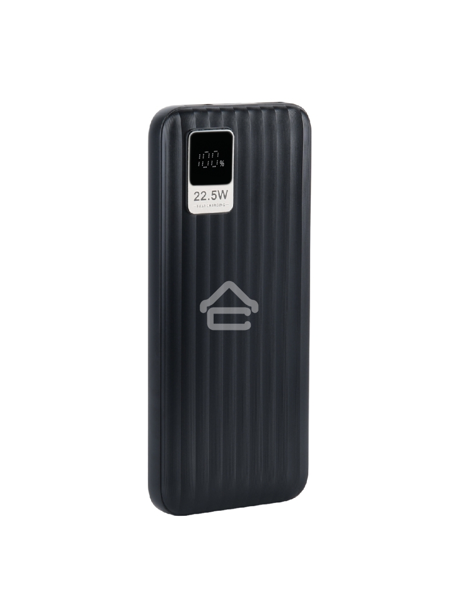 Мобильный аккумулятор Perfeo Powerbank WATERFALL 10000 mAh/LED дисплей/PD + QC 3.0/Type-C/2 USB/Выход: 5A, max 22.5Wчерный (PF_E1469)