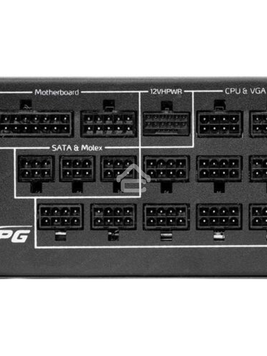 Блок питания ADATA XPG CYBERCORE II 1000W (CYBERCOREII1000P-BKCEU), 1000Вт, 80 PLUS Platinum, 120мм, модульный, черный
