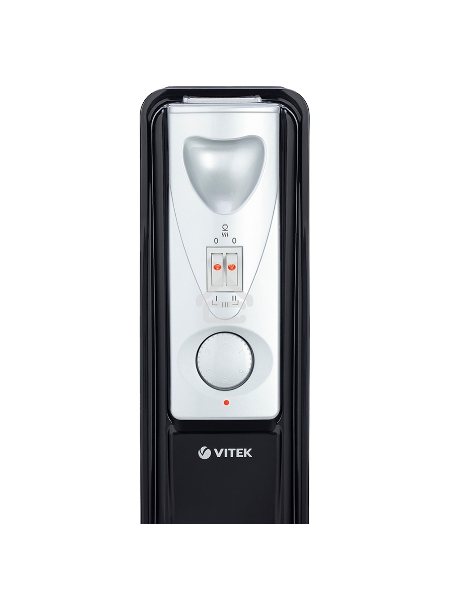 Масляный обогреватель Vitek VT-1717 черный, 1500Вт, 15м2, термостат