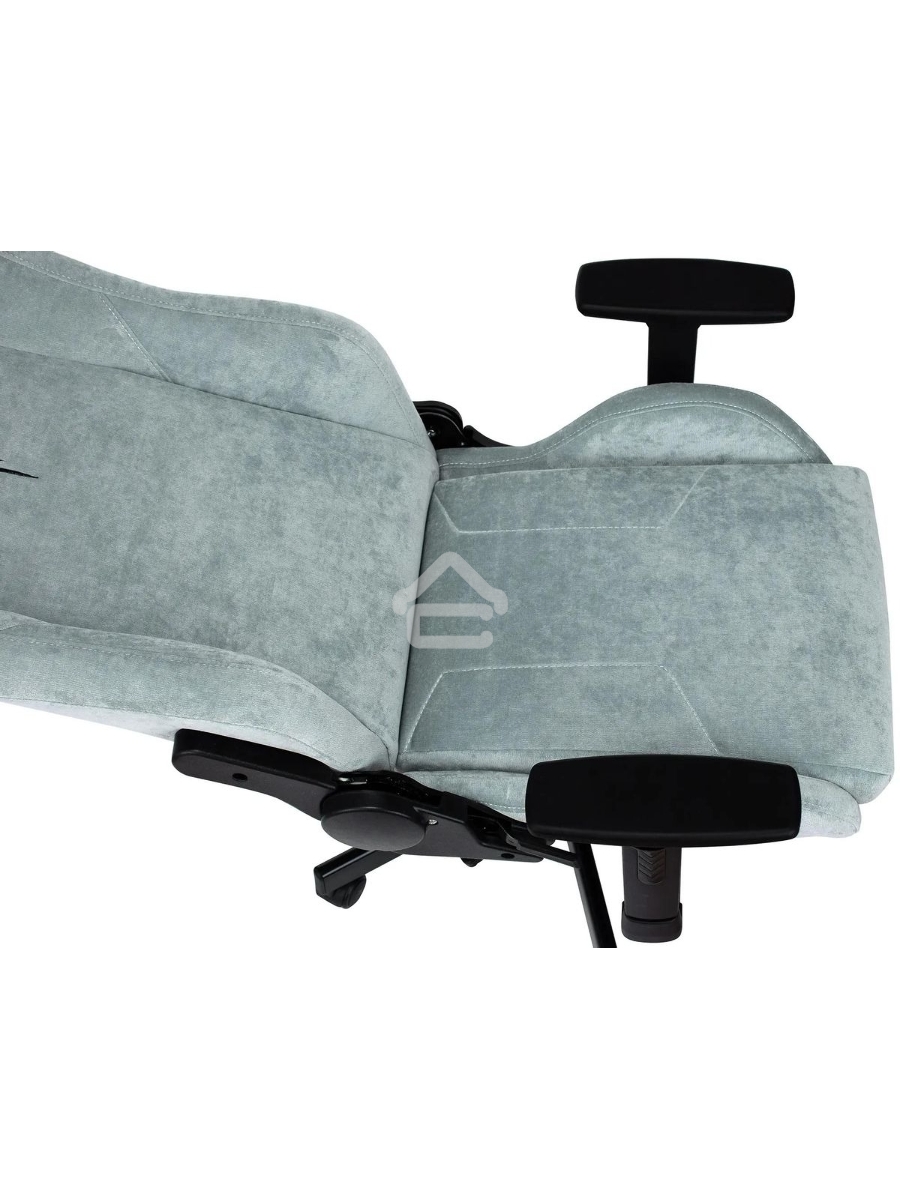 Кресло игровое Knight N1 Fabric серо-голубой Light-28 с подголов. крестовина металл