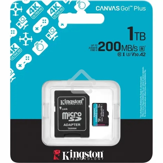Флеш карта microSDXC 1Tb Kingston SDCG4/1Tb Canvas Go! Plus + adapter