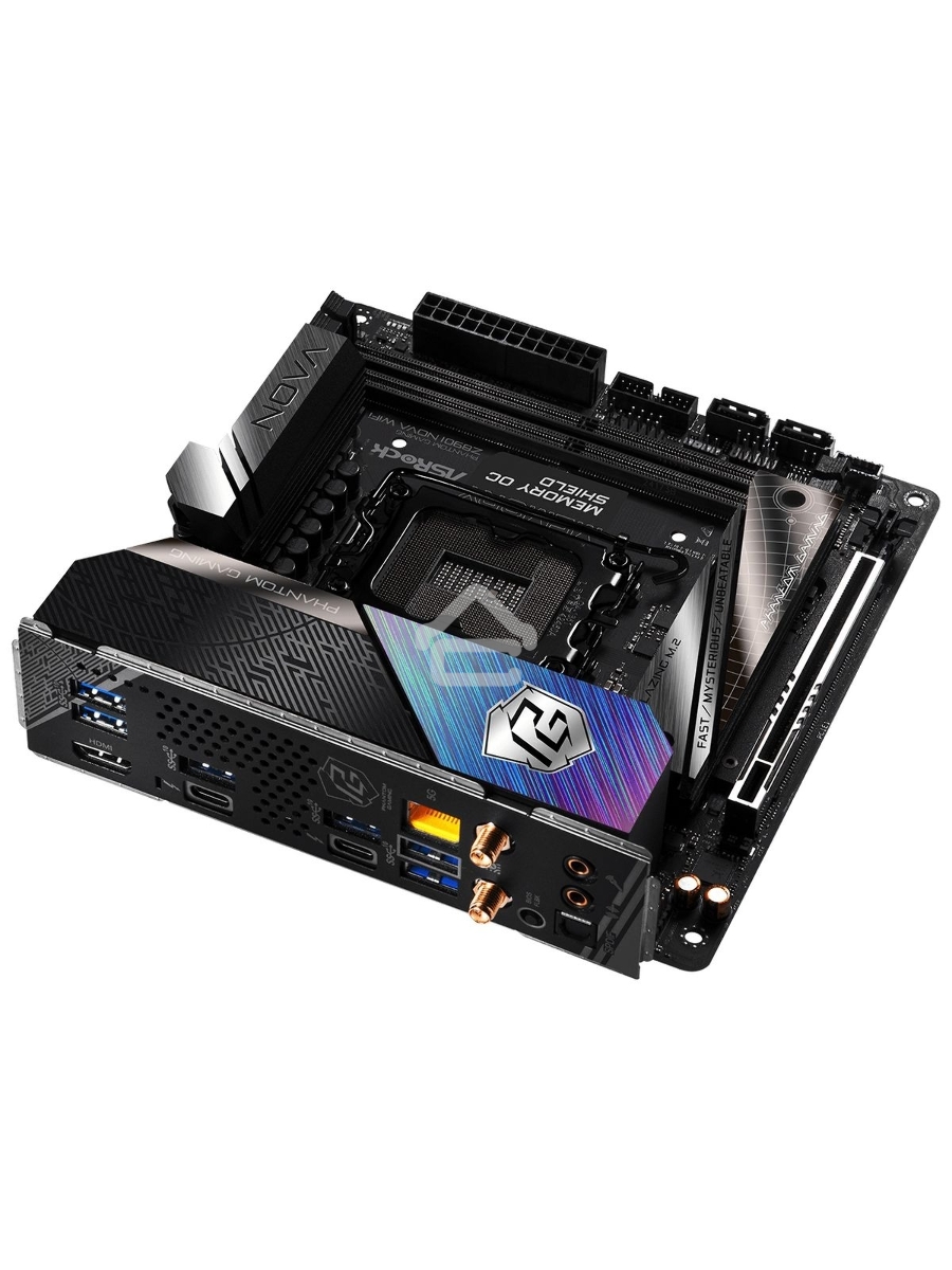 Материнская плата ASRock Z890I Nova WiFi, LGA 1851, Intel Z890, 2xDDR5, 2xSATA, 3xM.2, 1xPCIe 5.0 x16, 2xThunderbolt 4 Type-C, 6xUSB 3.2 Gen2, 2xUSB 3.2 Gen1, 2xUSB 2.0, 1xRJ-45, 1x5Gb LAN, 7.1, Mini-ITX