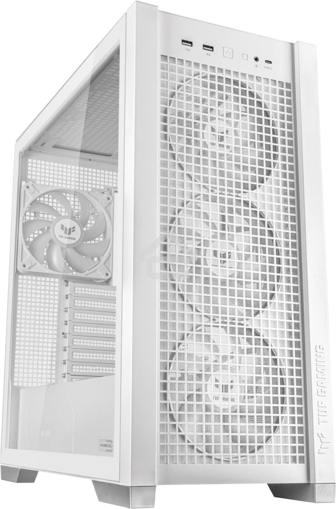 Компьютерный корпус ASUS TUF GAMING GT302 TG ARGb белый/GT302/ARGb FANS/WHT (90DC00I3-B19000)