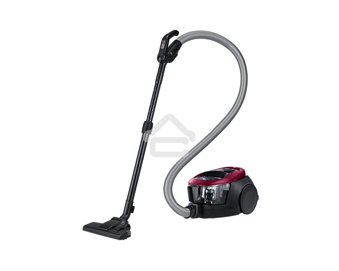 Пылесос Samsung VC18M31A0HP бордовый/черный, 380/1800 Вт, уборка сухая, пылесборник контейнер 2 л