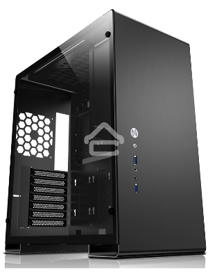Компьютерный корпус JONSBO U5 Black без БП, боковые панели из закаленного стекла, mini-ITX, micro-ATX, ATX, черный
