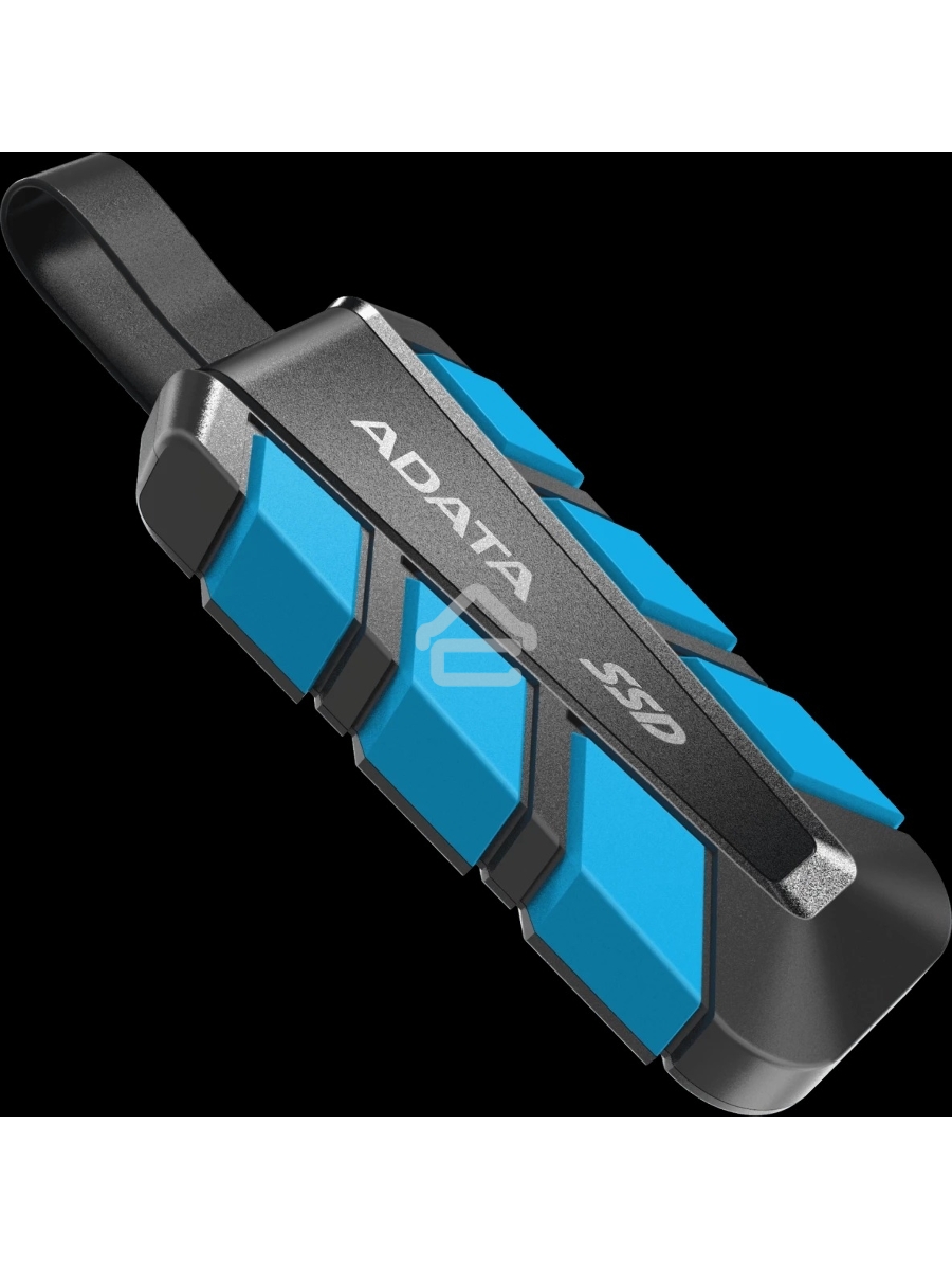 Внешний SSD ADATA SC740 чёрно-синий <SC740-500G-CBU> 500Gb (USB3.2 gen 2 type C, 1050/1000Mbs, 122x41x22mm, 40g, защита от падения, встроенный кабель)
