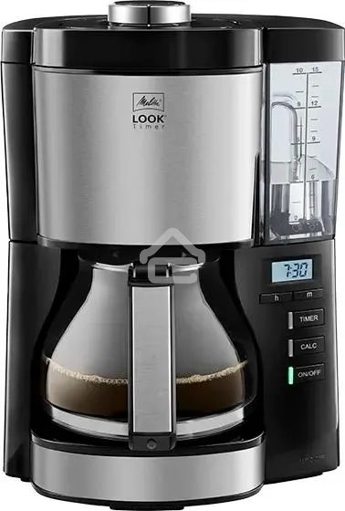 Кофеварка капельная Melitta Look V Therm Timer Black Filter черный/нержавеющая сталь, исп. кофе - молотый, 1.25 л, 1000 Вт