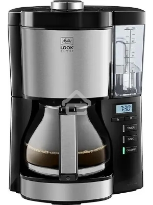 Кофеварка капельная Melitta Look V Therm Timer Black Filter черный/нержавеющая сталь, исп. кофе - молотый, 1.25 л, 1000 Вт