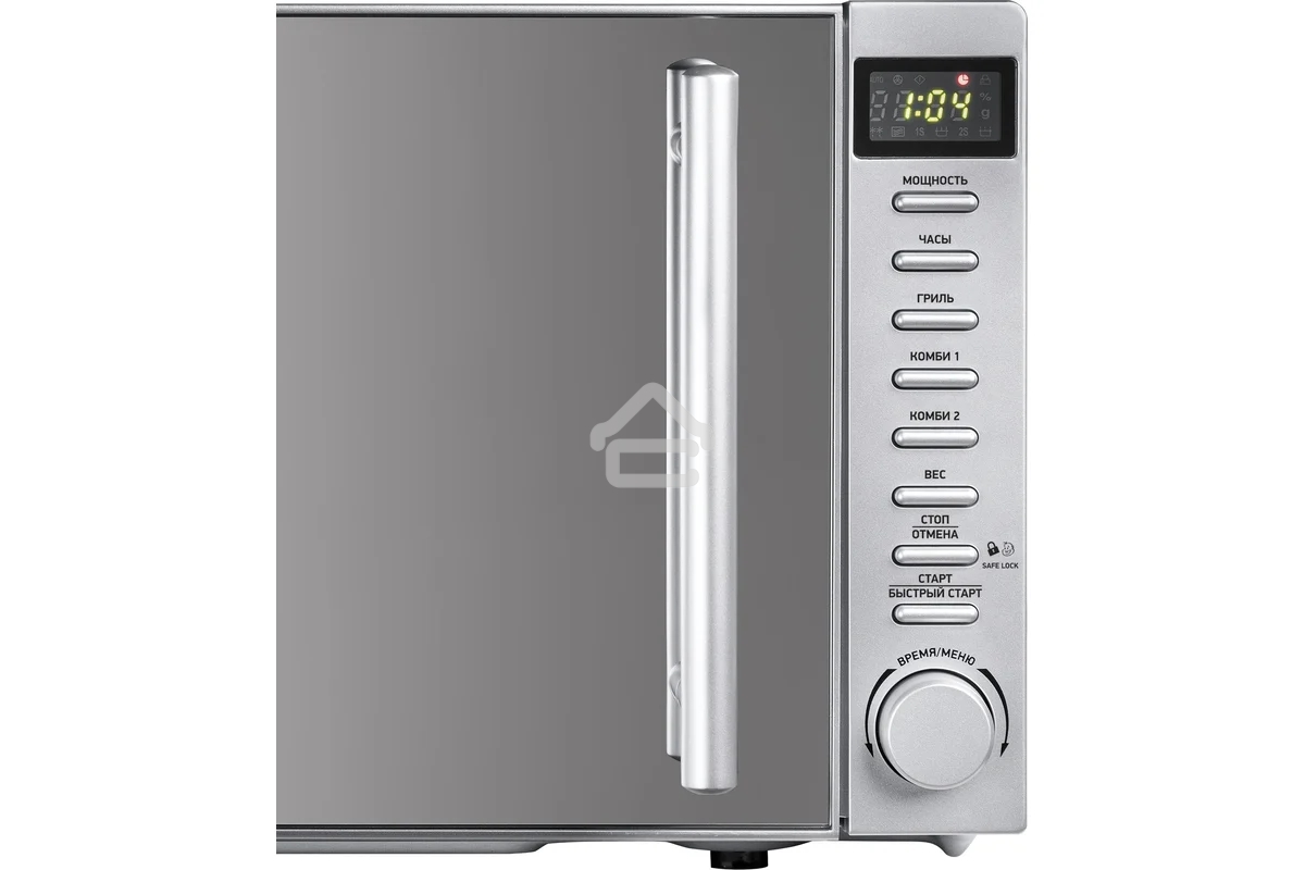 Микроволновая печь BBK 20MWG-733T/BS-M серебристый, 20 л, 700 Вт, поворотный тактовый механизм, кнопки