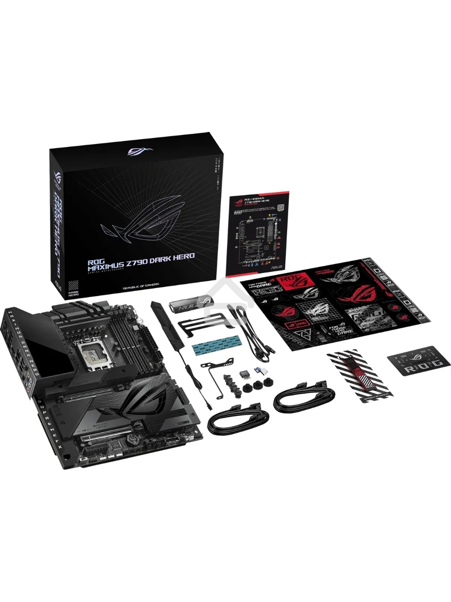Материнская плата ASUS ROG MAXIMUS Z790 DARK HERO, LGA 1700, Intel Z790, 4xDDR5, 4xSATA, 5xM.2, 1xPCIe 5.0 x8, 1xPCIe 5.0 x16, 1xHDMI, 2xUSB-C 3.2 Gen 2, 1x 2.5Gb LAN, 4xUSB-A 3.2 Gen 1, 5xUSB-A 3.2 Gen 2, 5x3.5 мм, 7.1, Standard-ATX