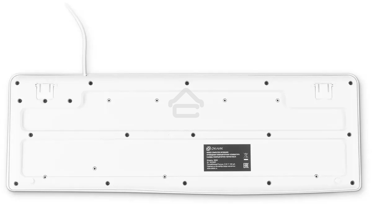 Клавиатура проводная Oklick 305M (1875227), USB, белый