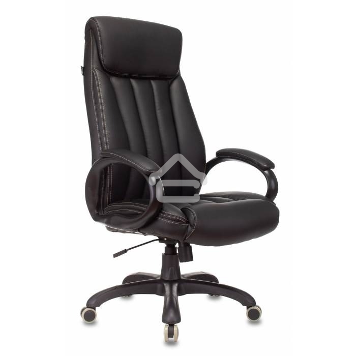 Кресло руководителя Бюрократ T-9922N Leather Venge Black черный, эко.кожа, крестовина пластик