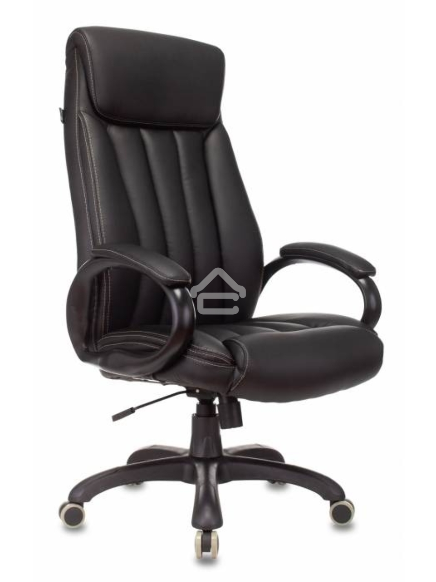 Кресло руководителя Бюрократ T-9922N Leather Venge Black черный, эко.кожа, крестовина пластик