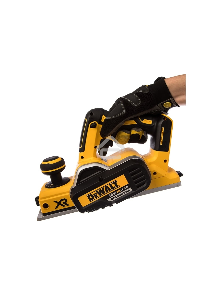 Аккумуляторный бесщеточный рубанок XR DeWalt DCP580N-XJ черный/желтый