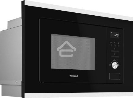 Микроволновая печь встраиваемая Weissgauff BMWO-207 Grill черный/нержавеющая сталь, 20 л, 800 Вт