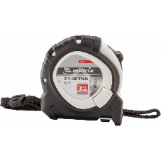 Рулетка Matrix Neon, 3 м x 16 мм, обрезиненный корпус, 3 фиксации, PRO