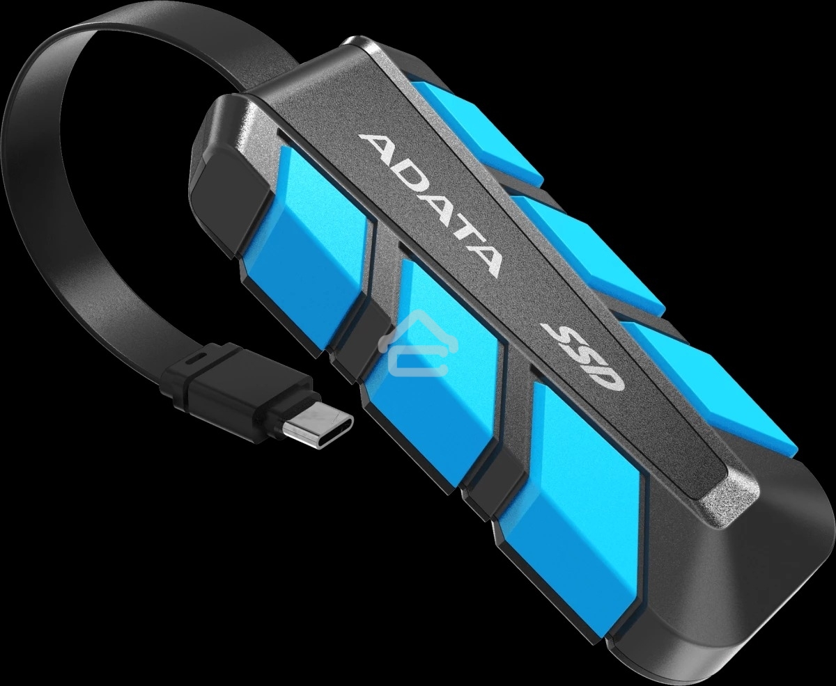 Внешний SSD ADATA SC740, 500 Gb, USB 3.2 Gen 2 Type-C, R/W 1050/1000, синий