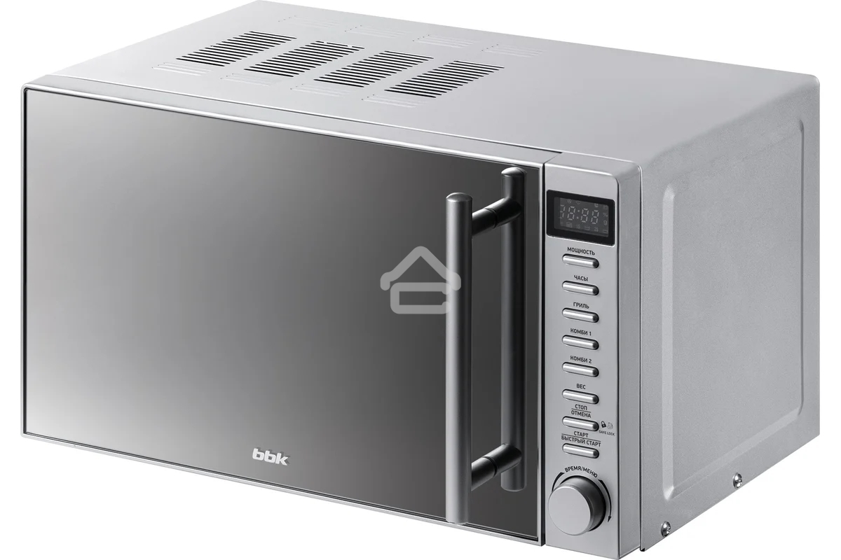Микроволновая печь BBK 20MWG-733T/BS-M серебристый, 20 л, 700 Вт, поворотный тактовый механизм, кнопки