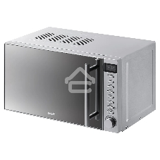 Микроволновая печь BBK 20MWG-733T/BS-M серебристый, 20 л, 700 Вт, поворотный тактовый механизм, кнопки