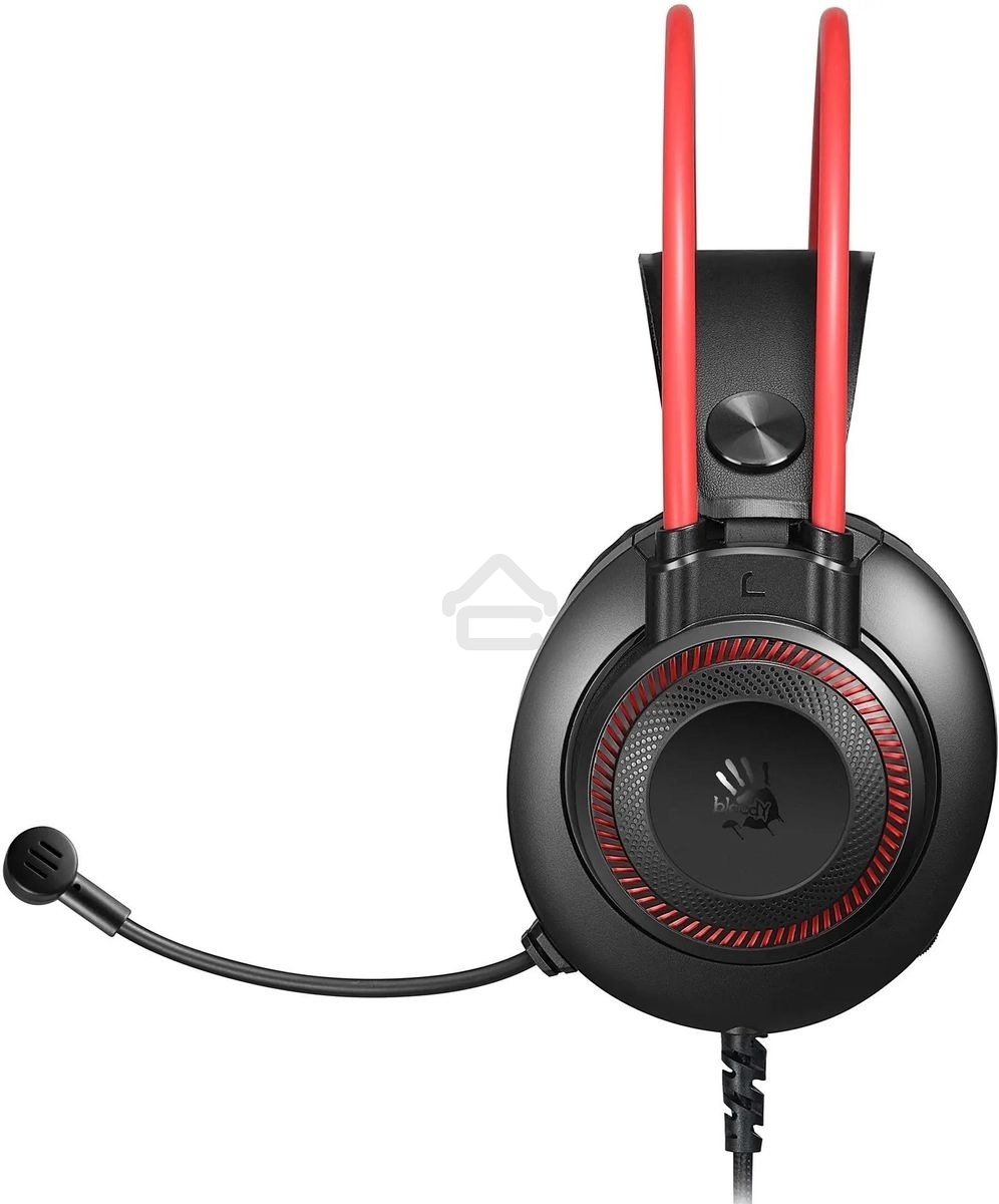Наушники с микрофоном A4Tech Bloody G200S черный/красный 2м мониторные USB оголовье (G200S USB/ BLACK +RED)