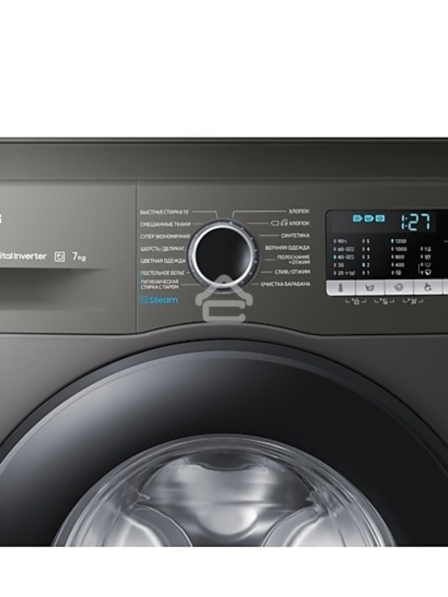 Стиральная машина Samsung WW70AGAS22AX нержавеющая сталь, загрузка фронтальная 7 кг, 1200 об/мин, класс: A+++
