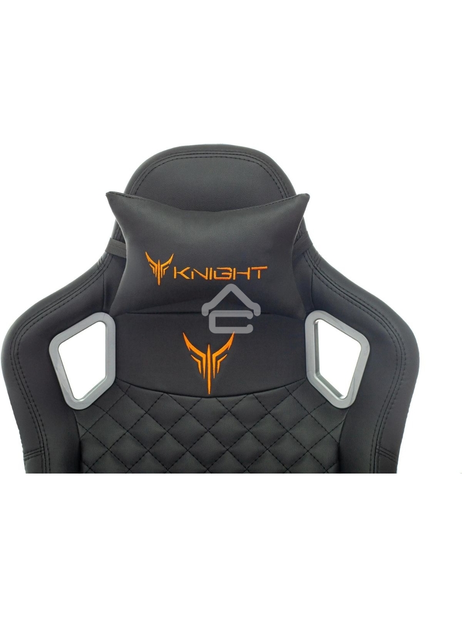 Кресло игровое Knight TITAN черный ромбик эко.кожа с подголов. крестовина металл