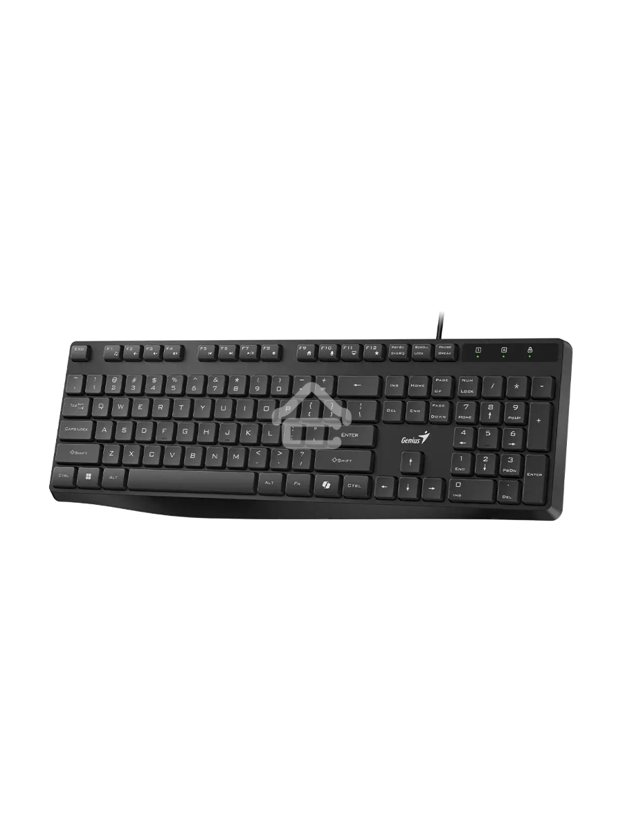 Клавиатура проводная Genius KB-117S Copilot бесшумная/шоколадные клавиши/USB/кабель 1.5м/черный (31300017402)