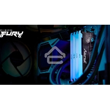 Оперативная память Kingston Fury Beast, DDR4, 16GB (2x8GB), 3600MHz, CL17, DIMM, с радиаторами, RGB, черный