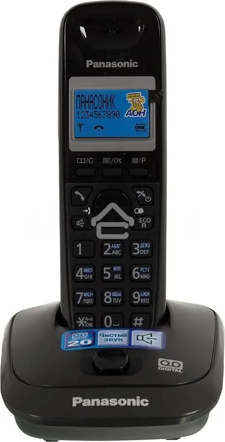 Телефон беспроводной (DECT) Panasonic KX-TG2521RUT (титан) АОН, Caller ID,спикерфон,голосовой АОН,полифония,цифровой автоответчик
