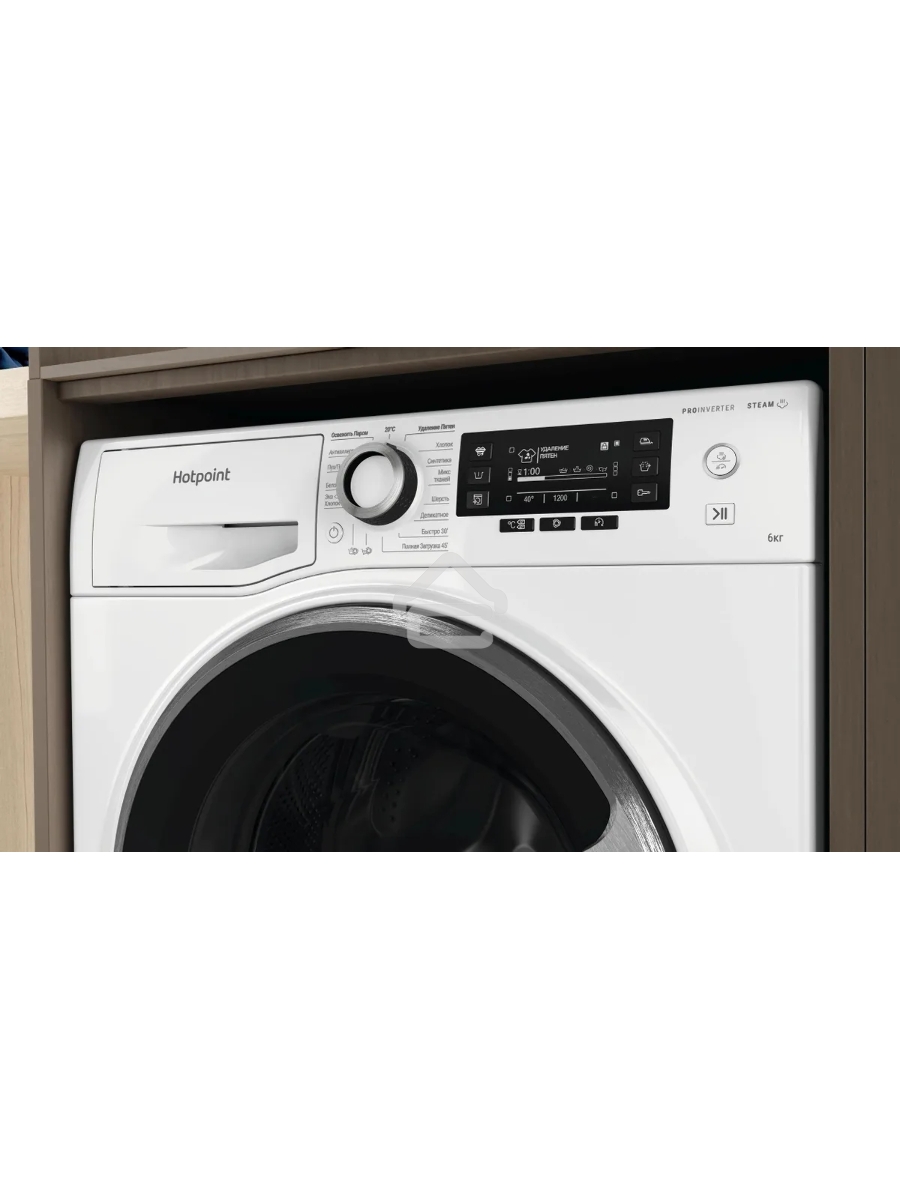 Стиральная машина Hotpoint NSD 6239 US VE RU белый, загр. фронтальная макс.: 6 кг 1200 об/мин класс: А