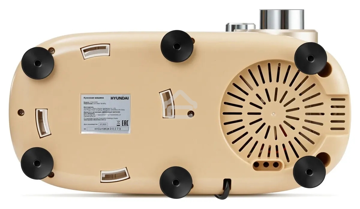 Кухонная машина Hyundai HYM-S7451 планетар.вращ. 1400Вт золотистый