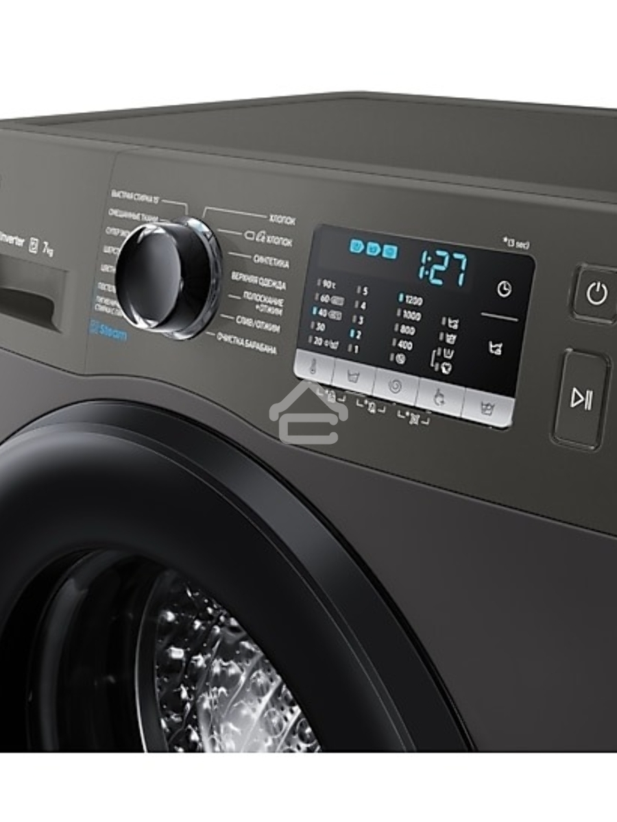 Стиральная машина Samsung WW70AGAS22AX нержавеющая сталь, загрузка фронтальная 7 кг, 1200 об/мин, класс: A+++