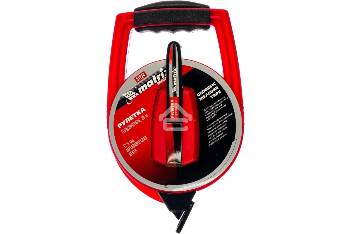 Рулетка геодезическая Matrix 30 м х 12,5 мм, металлическая лента, закрытый корпус