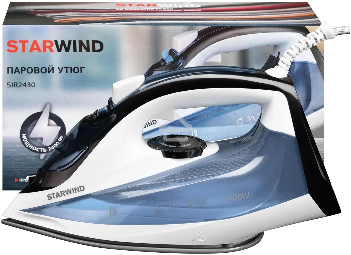 Утюг Starwind SIR2430 2400 Вт голубой/белый