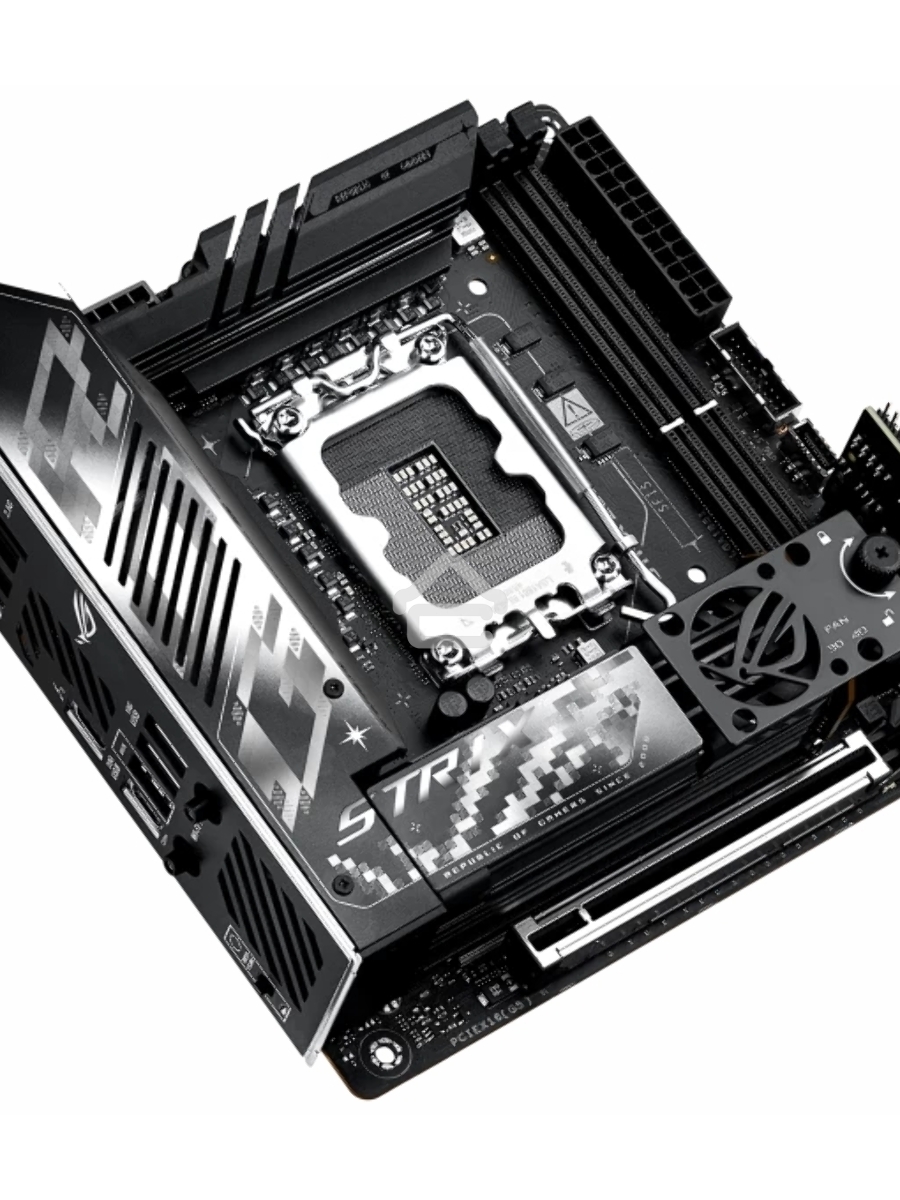 Материнская плата ASUS ROG STRIX Z890-I GAMING WIFI, LGA1851, Intel Z890, 2xDDR5, 2xSATA, 2xM.2, 1xPCI-E 5.0 x16, 1xHDMI, 2xThunderbolt 4, 1x2.5Gb LAN, 9xUSB-A, 1xUSB-C, 5.1, Mini-ITX