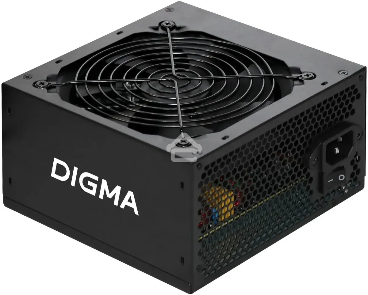 Блок питания Digma DPSU-400W-WH, 400 Вт, 80 PLUS белый, 120 мм, черный
