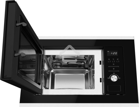 Микроволновая печь встраиваемая Weissgauff BMWO-207 Grill черный/нержавеющая сталь, 20 л, 800 Вт