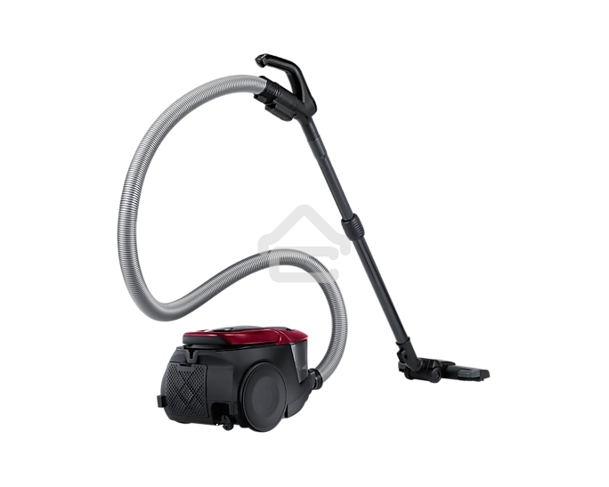 Пылесос Samsung VC18M31A0HP бордовый/черный, 380/1800 Вт, уборка сухая, пылесборник контейнер 2 л