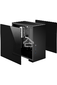 Компьютерный корпус JONSBO U5 Black без БП, боковые панели из закаленного стекла, mini-ITX, micro-ATX, ATX, черный