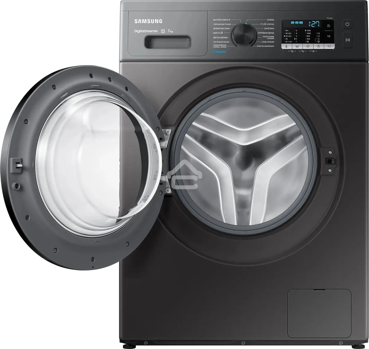 Стиральная машина Samsung WW70AG5S20CXLP нержавеющая сталь, загрузка фронтальная 7 кг, 1200 об/мин, класс: A