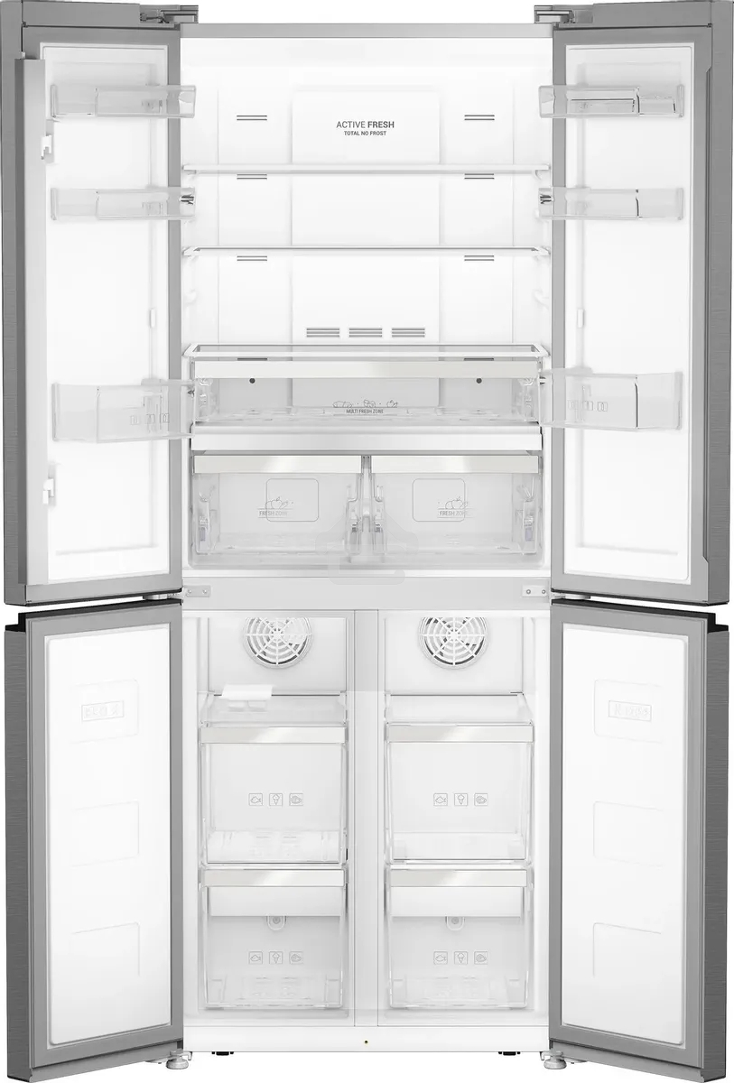 Холодильник Hotpoint HFP4 480I X нержавеющая сталь трехкамерный 300/150л морозилка снизу, No Frost