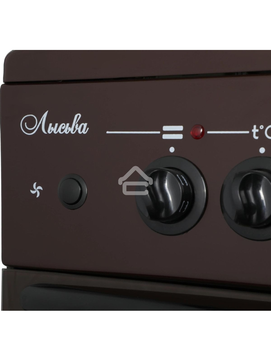 Плита электрическая Лысьва EF4004MK00 коричневый, конфорок 4 шт, духовка 57 л, 50 см x 84 см x 60 см (без крышки)