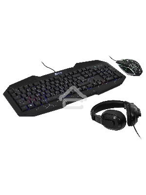 Игровой комплект Oklick HS-HKM100G черный 2.2м мониторы оголовье