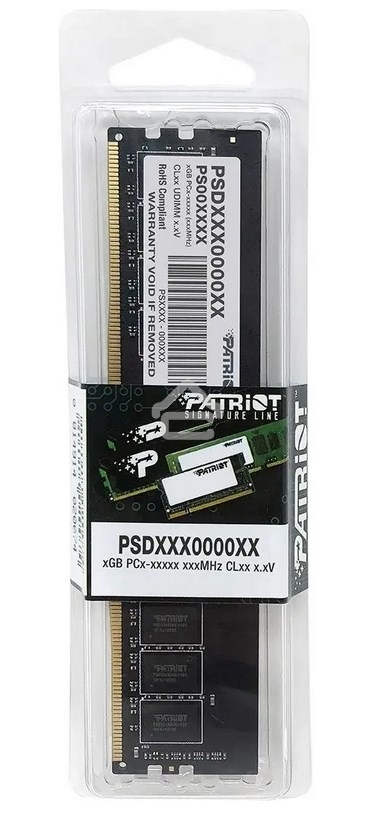 Оперативная память Patriot Signature, DDR4, 8GB (1x8 GB), 3200 MHz, CL22, DIMM