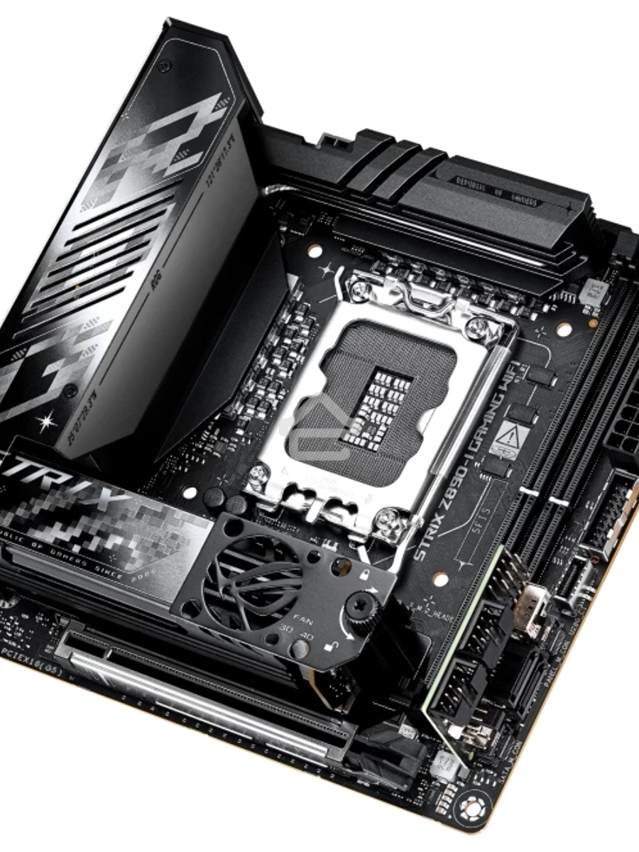 Материнская плата ASUS ROG STRIX Z890-I GAMING WIFI, LGA1851, Intel Z890, 2xDDR5, 2xSATA, 2xM.2, 1xPCI-E 5.0 x16, 1xHDMI, 2xThunderbolt 4, 1x2.5Gb LAN, 9xUSB-A, 1xUSB-C, 5.1, Mini-ITX
