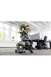 Пылесос Karcher T 11/1 Classic *EU желтый/серый, 850 Вт, уборка сухая, пылесборник контейнер/мешок, 11 л