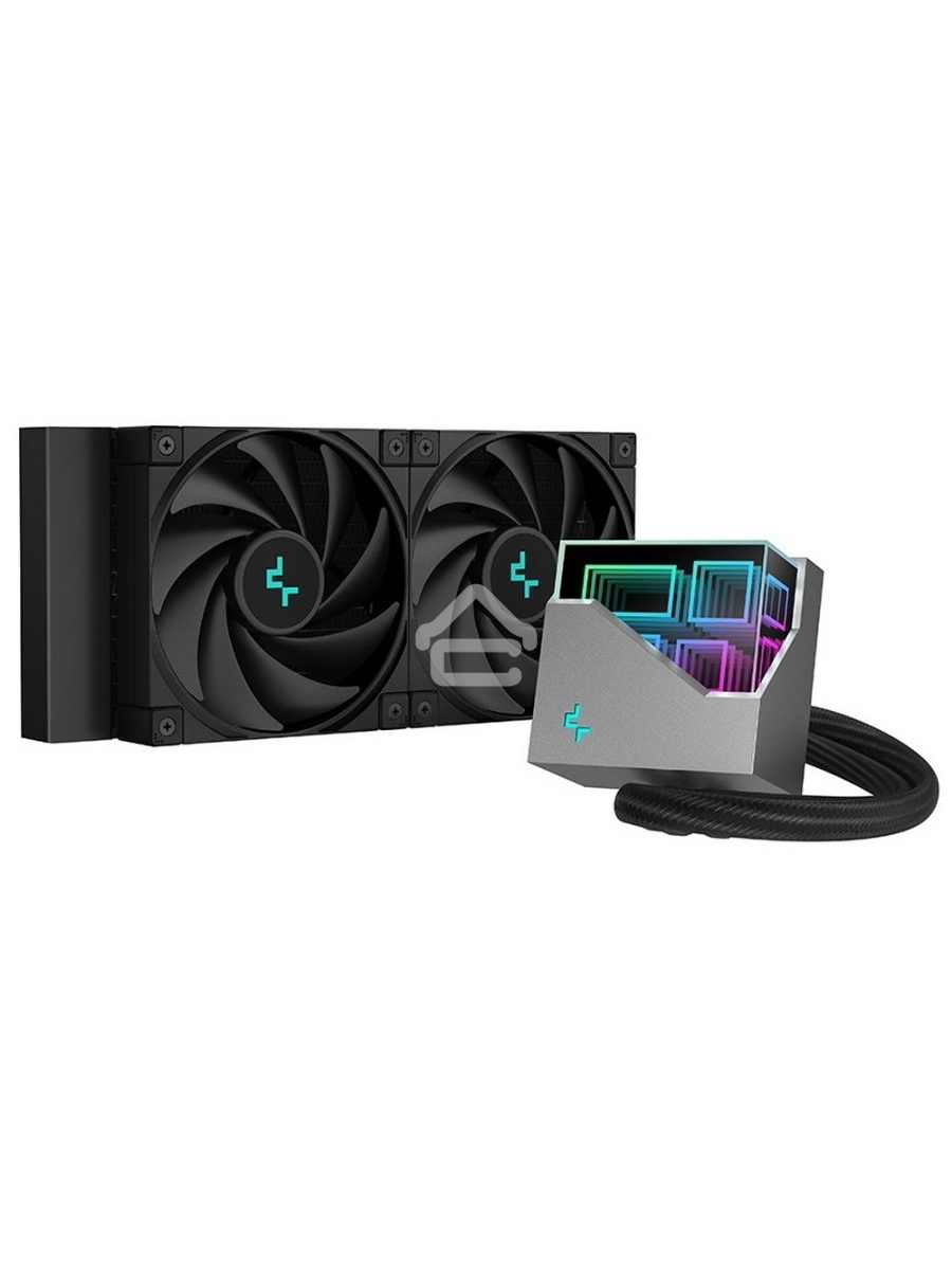Система жидкостного охлаждения DEEPCOOL LT520 черный, 120 мм, алюминий/медь, 2250 об/мин, 32.9 дБ, 3 pin, 280 Вт